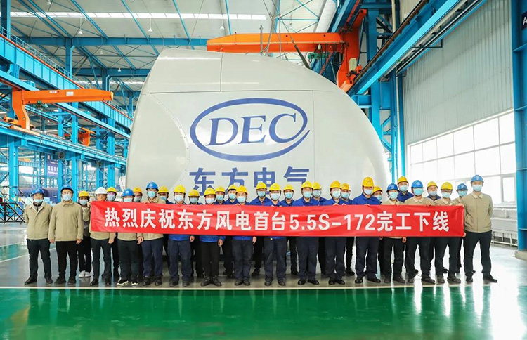 開啟“6MW時代”！國內(nèi)陸上單機容量最大風電機組下線